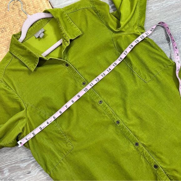 J. Jill green corduroy blouse button down - Picture 5 of 8